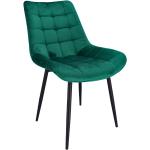 Zielone Krzesła do jadalni tapicerowane w nowoczesnym stylu aksamitne marki ELIOR 