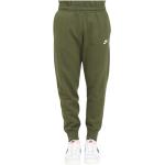 Zielone Spodnie dresowe bawełniane damskie sportowe na zimę marki Nike w rozmiarze L 