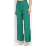 Przecenione Zielone Szerokie spodnie damskie w rozmiarze L 
