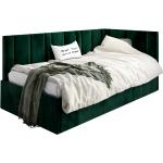 Zielone Łóżka z pojemnikiem tapicerowane marki ELIOR 