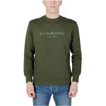 Zielony gładki bawełniany sweter GAS