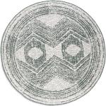 Przecenione Beżowe Dywany okrągłe o średnicy 100 cm z polipropylenu 