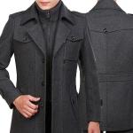 Khaki Płaszcze zimowe męskie do prania ręcznego w stylu casual w rozmiarze XL 