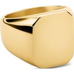 Złote pierścionki męskie polerowane wolframowe marki LUCLEON 