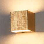 Złota lampa ścienna LED Quentin, 9 cm