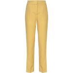 Żółte Lniane spodnie damskie płócienne marki Jacquemus w rozmiarze S 