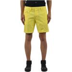Żółte Spodnie Bermudy męskie bawełniane na lato marki D'squared2 w rozmiarze XS 