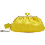 Żółte Torebki na ramię z motywem eleganckie marki Max Mara 