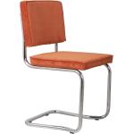 Pomarańczowe Krzesła stylowe tapicerowane marki Zuiver 