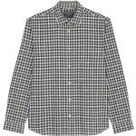 Koszule w kratę do prania w pralce z długimi rękawami w kratkę w stylu casual bawełniane z klasycznym kołnierzykiem marki Marc O'Polo w rozmiarze XL francuskie 