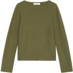 Zielone Swetry oversize damskie eleganckie bawełniane z okrągłym dekoltem marki Marc O'Polo w rozmiarze S 